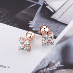Load image into Gallery viewer, Custom vvs moissanite  4 leaf clover stud earrings
